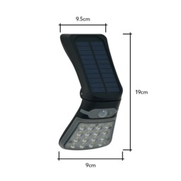 Hesper 2 Watt LED Outdoor Solar Flood Light with Sensor, Black - thumbnail 7