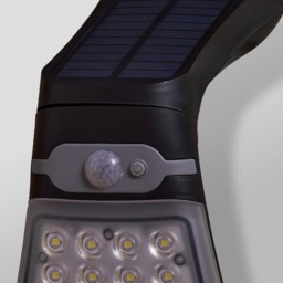 Hesper 2 Watt LED Outdoor Solar Flood Light with Sensor, Black - thumbnail 6