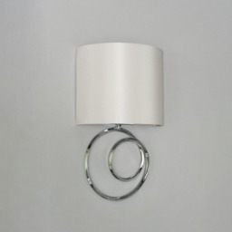 Aspen Sculpt Wall Light with Faux Silk Shade, Chrome - thumbnail 5