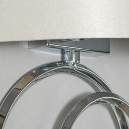 Aspen Sculpt Wall Light with Faux Silk Shade, Chrome - thumbnail 6