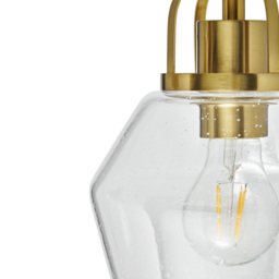 Saskia Bubble Glass Diner Pendant Bar, Satin Brass - thumbnail 8