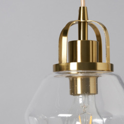Saskia Bubble Glass Diner Pendant Bar, Satin Brass - thumbnail 6