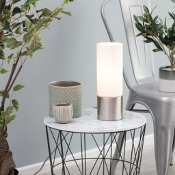 Tilly Touch Sensitive Table Lamp, Satin Nickel - thumbnail 3
