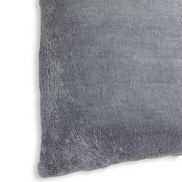 Small Microfleece Cushion, Charcoal - thumbnail 4