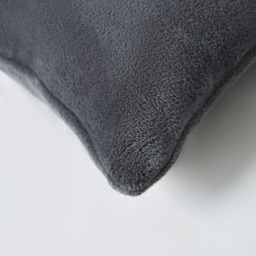 Small Microfleece Cushion, Charcoal - thumbnail 5