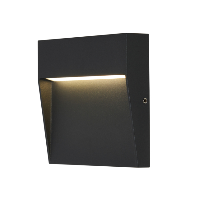 Zak Outdoor LED 10cm Square Wall Light, Anthracite - image 1