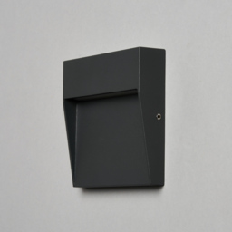 Zak Outdoor LED 10cm Square Wall Light, Anthracite - thumbnail 5