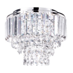 Paladina Small Flush Ceiling Light, Chrome - thumbnail 1