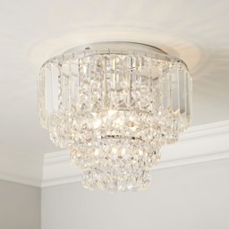 Paladina Small Flush Ceiling Light, Chrome - thumbnail 4