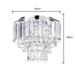 Paladina Small Flush Ceiling Light, Chrome - thumbnail 8