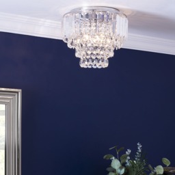 Paladina Small Flush Ceiling Light, Chrome - thumbnail 3