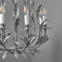 Flo 8 Light Chandelier, Grey - thumbnail 6