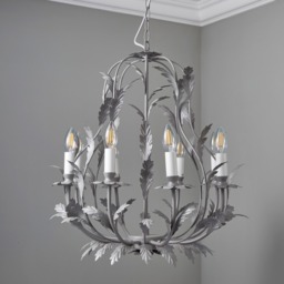 Flo 8 Light Chandelier, Grey - thumbnail 5
