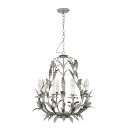 Flo 8 Light Chandelier, Grey - thumbnail 9