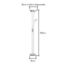Mother and Child Floor Lamp, Satin Nickel - thumbnail 9