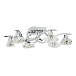 Bella 6 Light Flush Ceiling Light, Chrome - thumbnail 7
