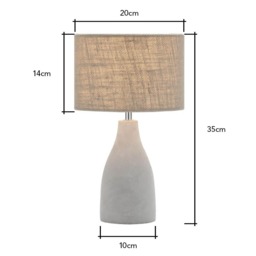 Mini Marcus Concrete Table Lamp, Satin Nickel - thumbnail 9
