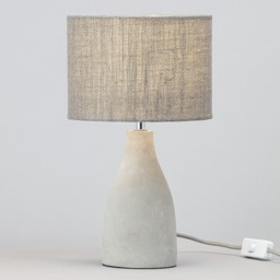 Mini Marcus Concrete Table Lamp, Satin Nickel - thumbnail 4