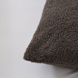 Really Soft Teddy Bear Fleece Cushion, Grey - thumbnail 4