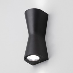 Melby Outdoor Egg Timer Style LED Up and Down Wall Light, Black - thumbnail 4