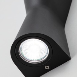 Melby Outdoor Egg Timer Style LED Up and Down Wall Light, Black - thumbnail 6