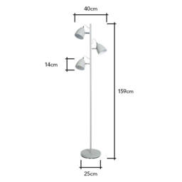 Sian Task Floor Lamp, Grey - thumbnail 8