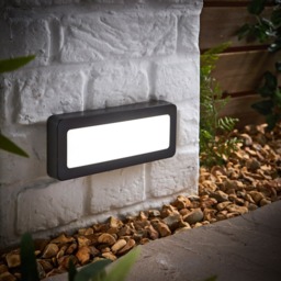 Wren 5 Watt LED Opal Surface Brick Wall Light, Anthracite - thumbnail 3