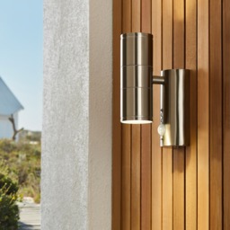 Delting Up and Down Outdoor Wall Light with PIR Sensor, Stainless Steel - thumbnail 3