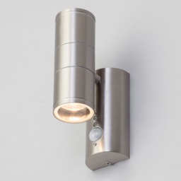 Delting Up and Down Outdoor Wall Light with PIR Sensor, Stainless Steel - thumbnail 4