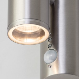 Delting Up and Down Outdoor Wall Light with PIR Sensor, Stainless Steel - thumbnail 6