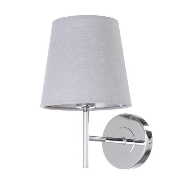 Mira Wall Light with Grey Shade, Chrome - image 1