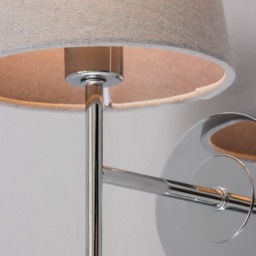 Mira Wall Light with Grey Shade, Chrome - thumbnail 6