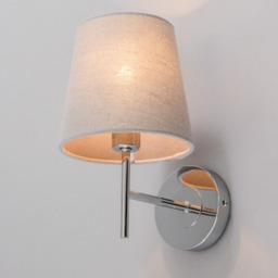 Mira Wall Light with Grey Shade, Chrome - thumbnail 4