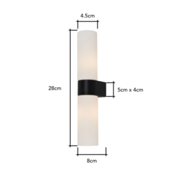 Wendy Bathroom Wall Light, Black - thumbnail 7