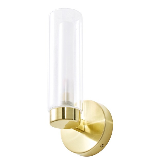 Riona Bathroom Wall Light, Satin Brass - image 1