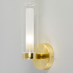 Riona Bathroom Wall Light, Satin Brass - thumbnail 4