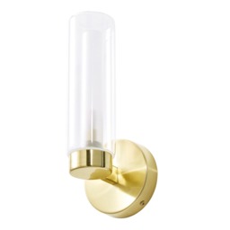 Riona Bathroom Wall Light, Satin Brass - thumbnail 1