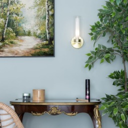 Riona Bathroom Wall Light, Satin Brass - thumbnail 3
