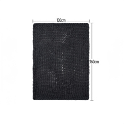 Chunky Cable Knit Throw, Grey - thumbnail 6
