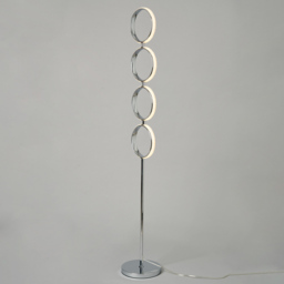 Lena Ring LED Floor Lamp, Chrome - thumbnail 4
