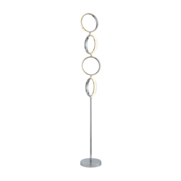 Lena Ring LED Floor Lamp, Chrome - thumbnail 7