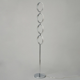 Lena Ring LED Floor Lamp, Chrome - thumbnail 5