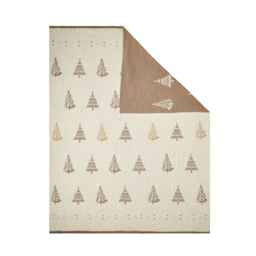 Christmas Tree Reversible Throw, Natural and Beige - thumbnail 3