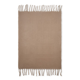 Mohair Tassel Throw, Taupe - thumbnail 3