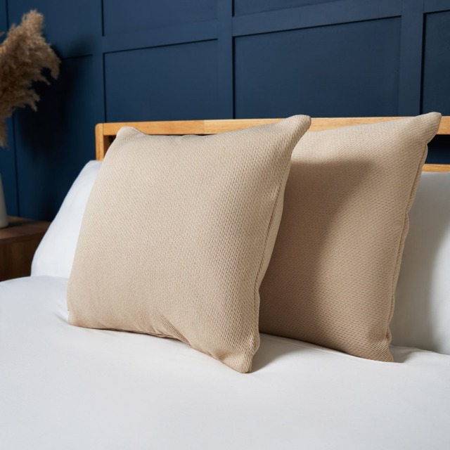 Snow Fleece Cushion, Champagne - image 1