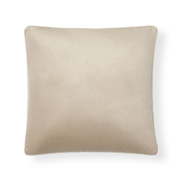 Small Velour Piped Cushion, Natural - thumbnail 3