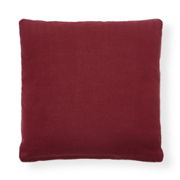 Embroidered Stripe Cushion, Merlot - thumbnail 5