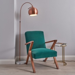 Benson Curved Floor Lamp, Copper - thumbnail 7