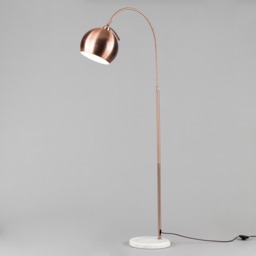 Benson Curved Floor Lamp, Copper - thumbnail 4