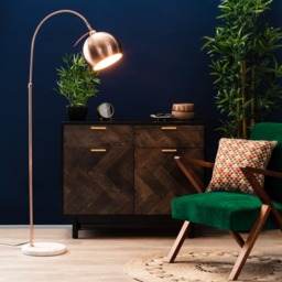 Benson Curved Floor Lamp, Copper - thumbnail 3